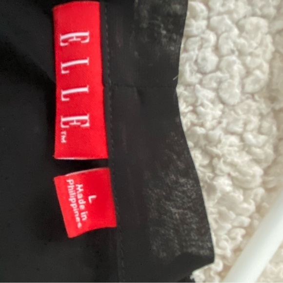 NWT ELLE Black Button Down Sheer Blouse, Size: Large - Picture 5 of 5